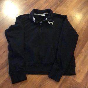 VS Pink 1/4 zip sweat shirt